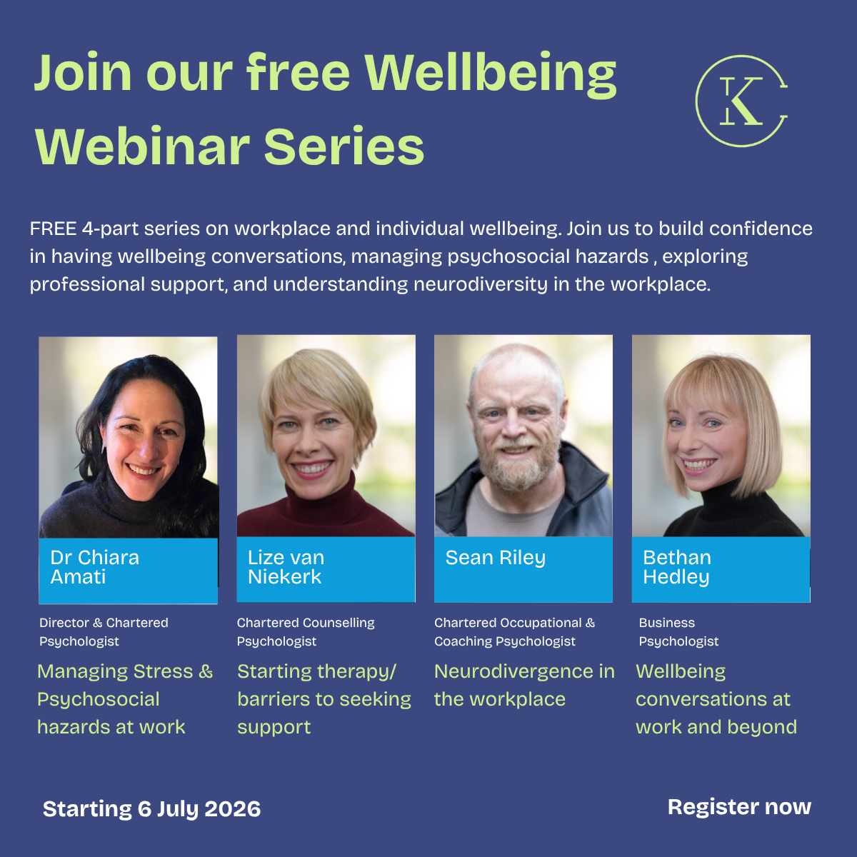 Free Workplace Wellbeing Webinars