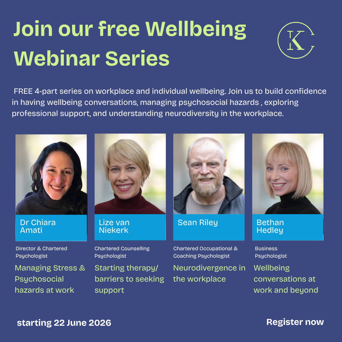 Image describing a free wellbeing webinar series